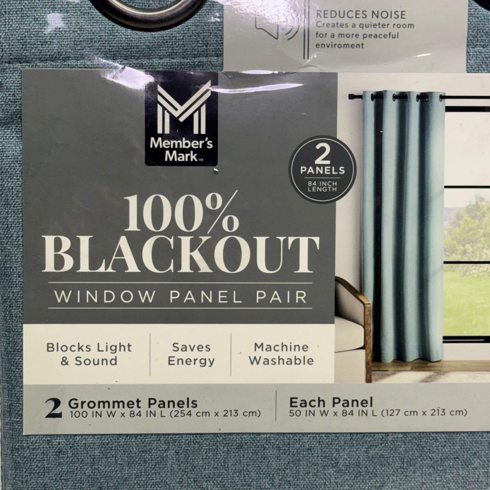 MEMBER’S MARK Window Panel Pair 100″ W x 84″ L, Blue