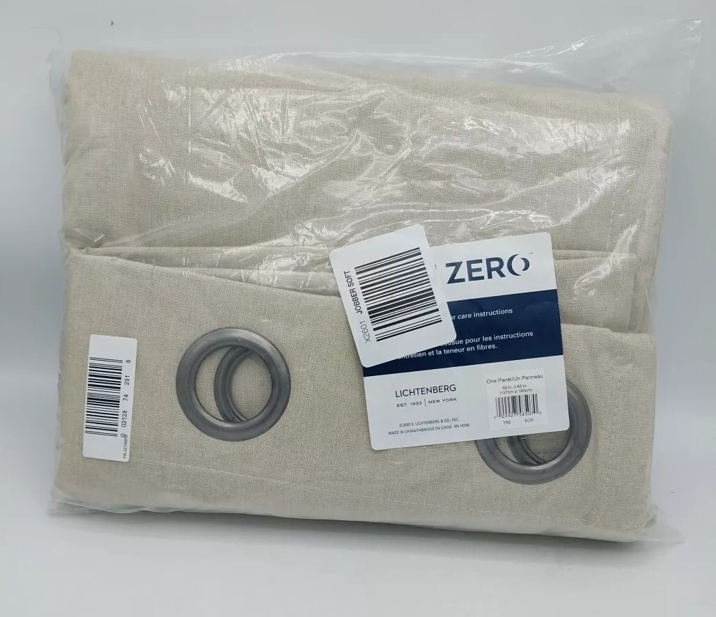 Sun Zero Panel Curtain Stone Grommet 50in x 63in