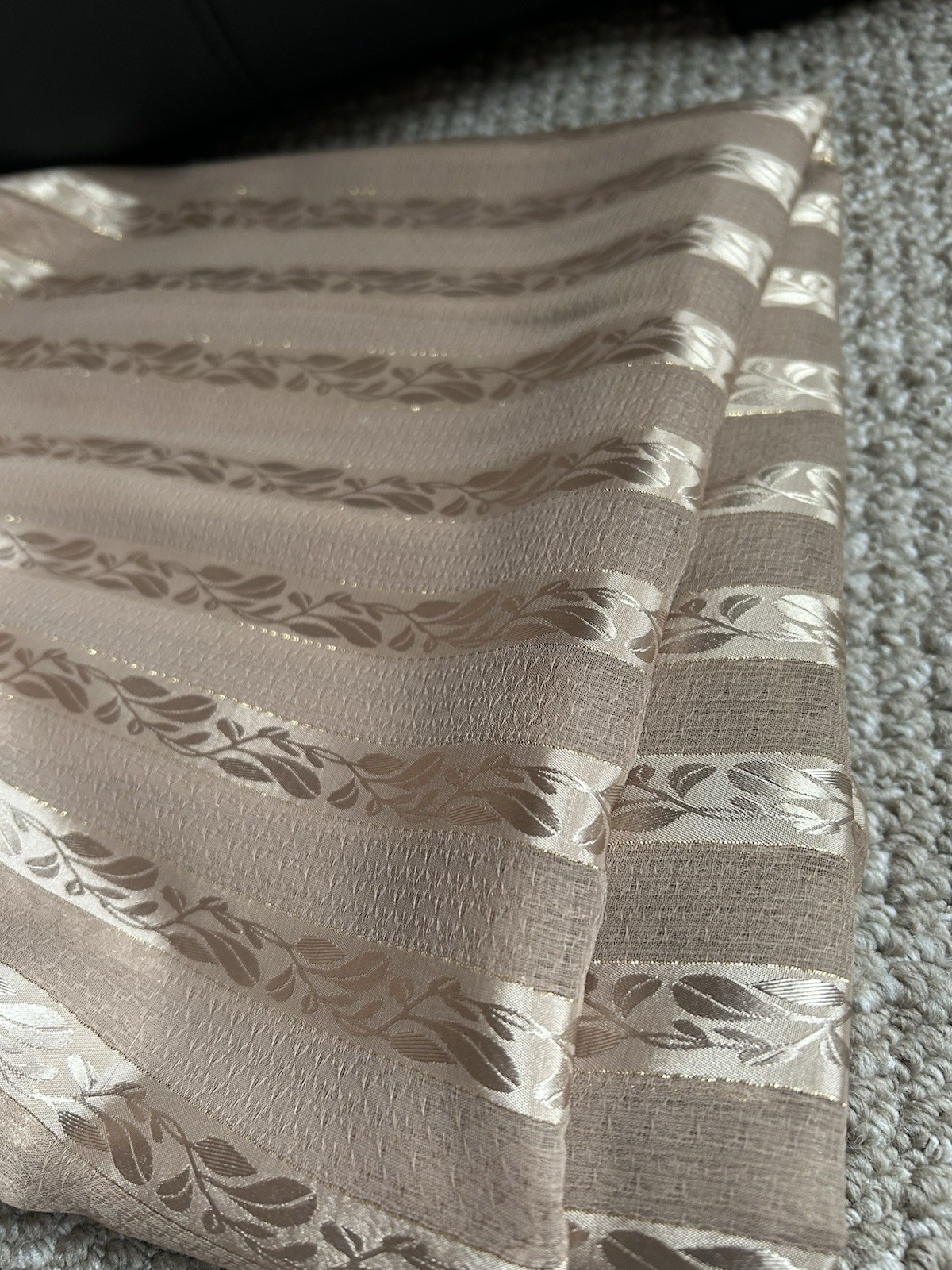Croscill Gold Pole Top Panels Pair 40x 180 Metallic Thread Semi Sheer Elegant