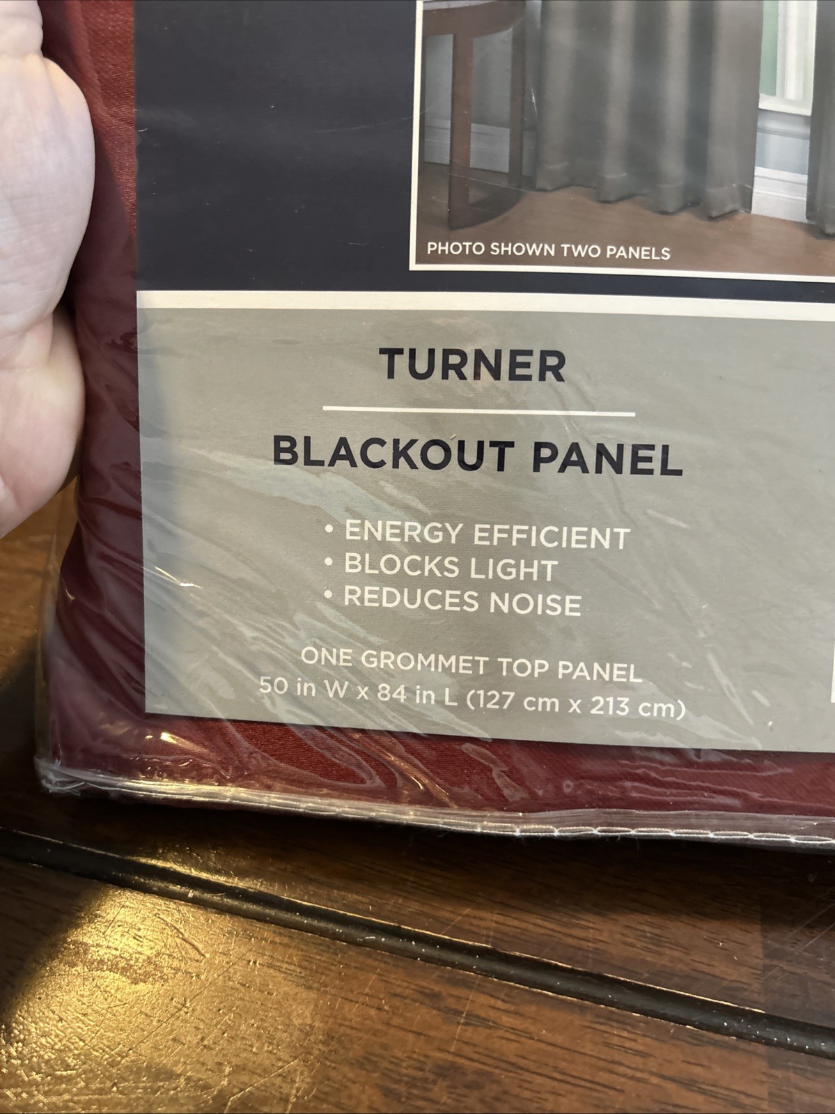 2 Blackout Window Panels with Grommets 50”x84” Burgundy New