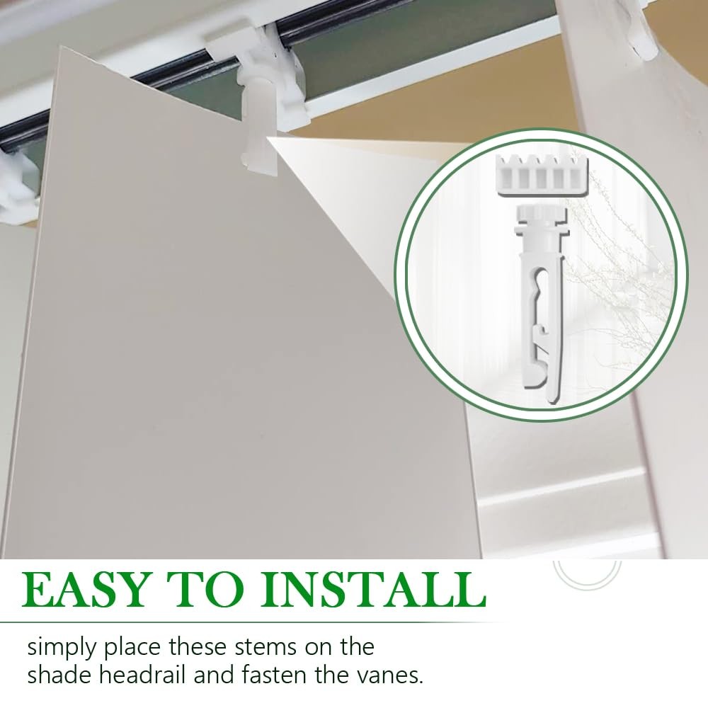 Vertical Blinds Replacement Stem and Gear Used Headrail, Carrier Stem Vertical