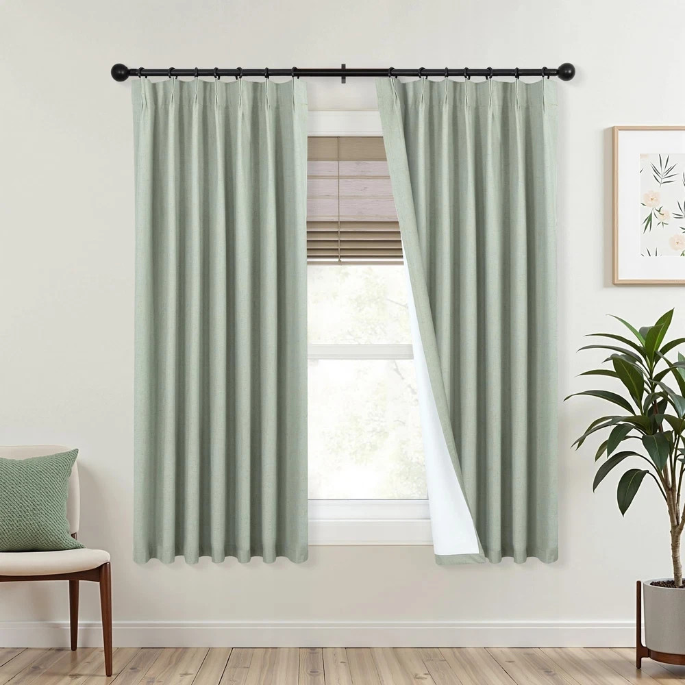 Mrs.Naturall Black Out Curtains 54 Inch Long Short Curtains for Windows Bedro…