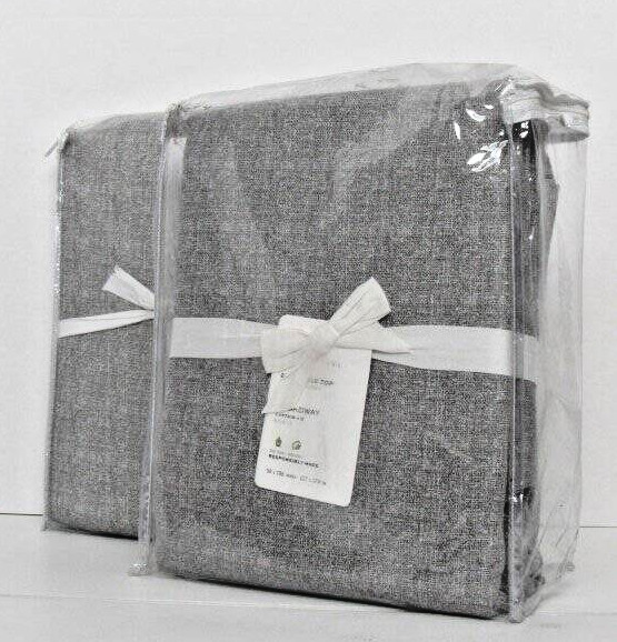 Pottery Barn Broadway Curtains 2-Sets/2, 4 Panels 50″ x 108″ Unlined Gray NWT