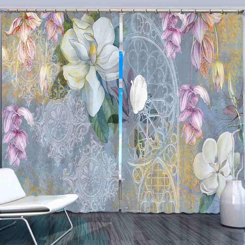 Net Ring Condolences 3D Curtain Blockout Photo Printing Curtains Drape Fabric