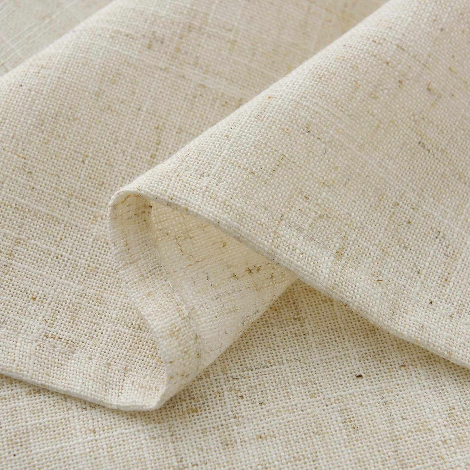 Kitchen Valances for Windows, Faux Linen Valance Rod Pocket, Rustic Farmhouse Cu