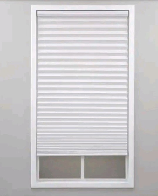 White Cordless Light Filtering Polyester Cellular Shades – 34 in. W x 64 in. L