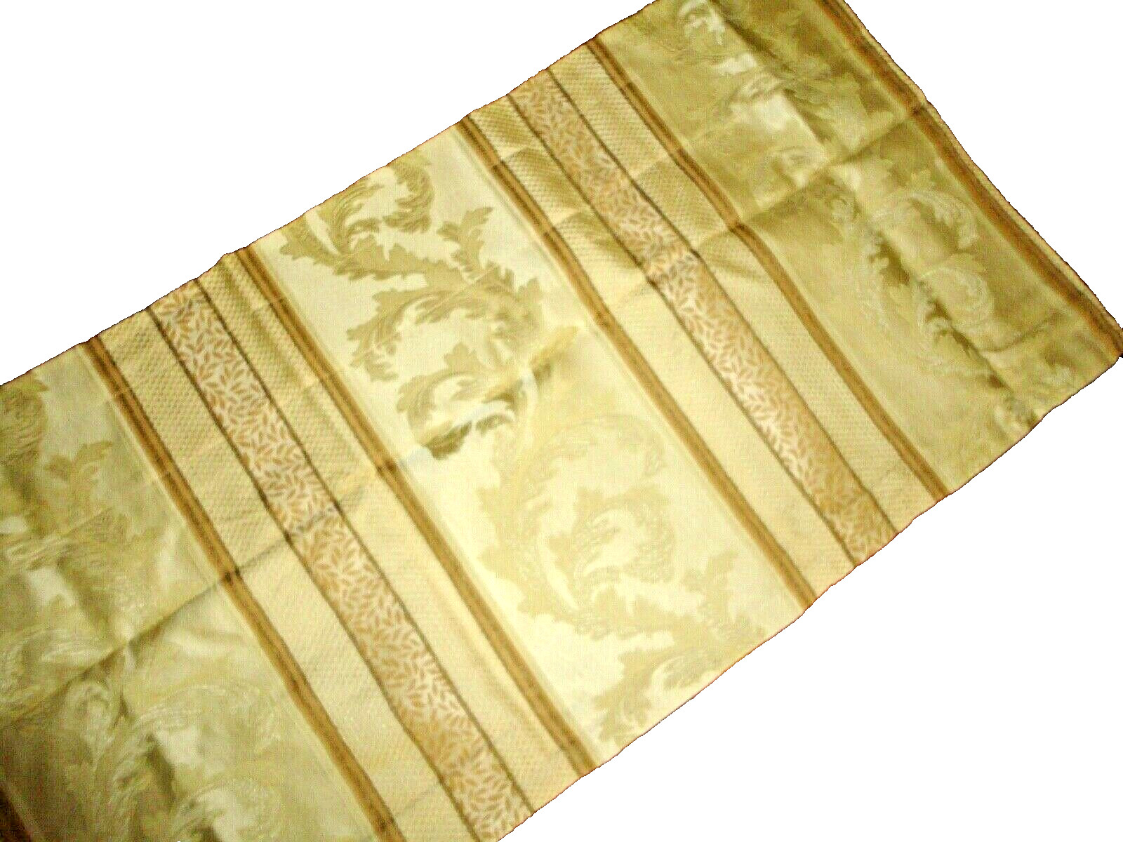 ROSE TREE ST. GERMAIN GOLD JACQUARD FERNWOOD (1) LINED TAILORED VALANCE 14X80