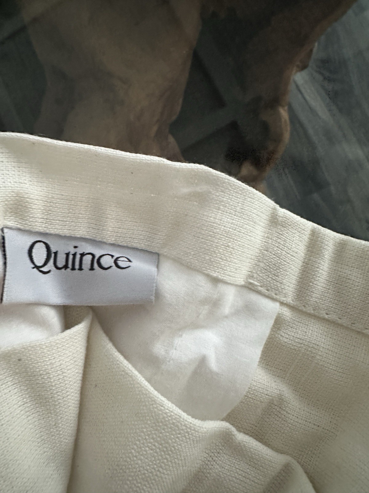 Quince Home Coastal Stripe Linen 48×96 light filter Curtain Ivory/Navy