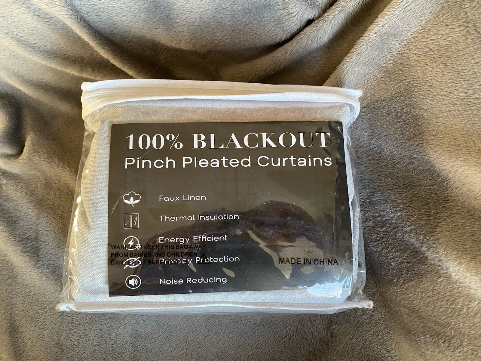 Silver Grey Pinch Pleated Blackout Curtains, 84Lx58w, metal rings &plastic Hooks