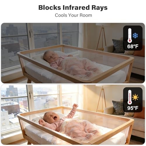 One Way Privacy Window Film, Static Cling Daytime Mirror Tint for Home &