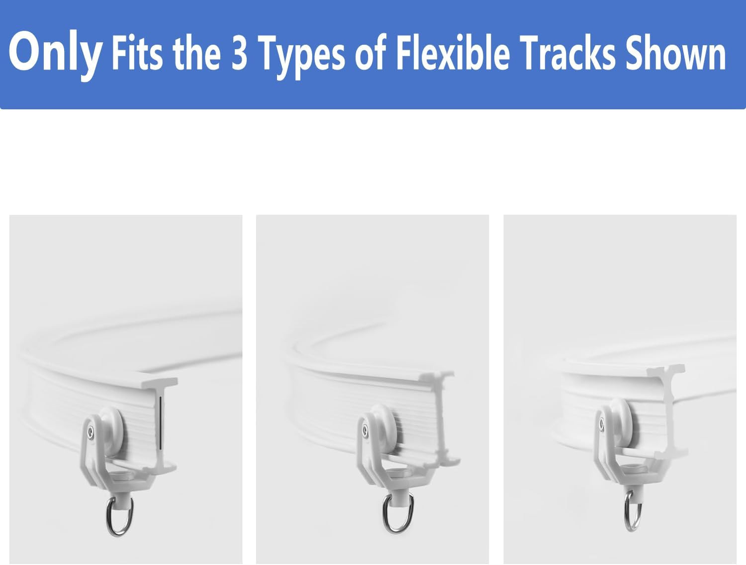 Carrier Rollers for Flexible Ceiling Curtain Track, Bendable Curtain Track Pulle