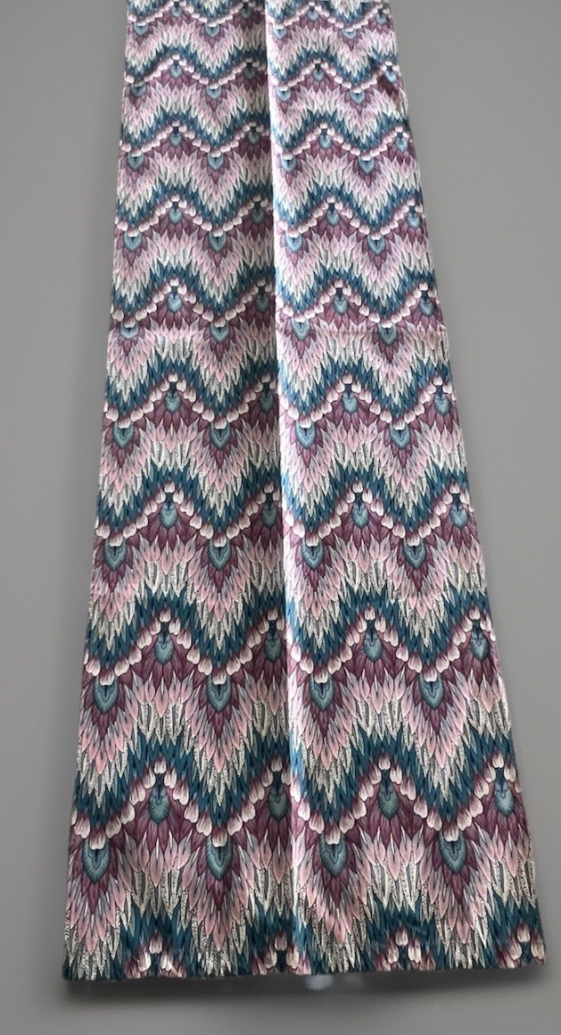 Custom Drapes Valance Kaufmann NEW WORLDS Art Deco Coral Aqua Feather Flame 6pc