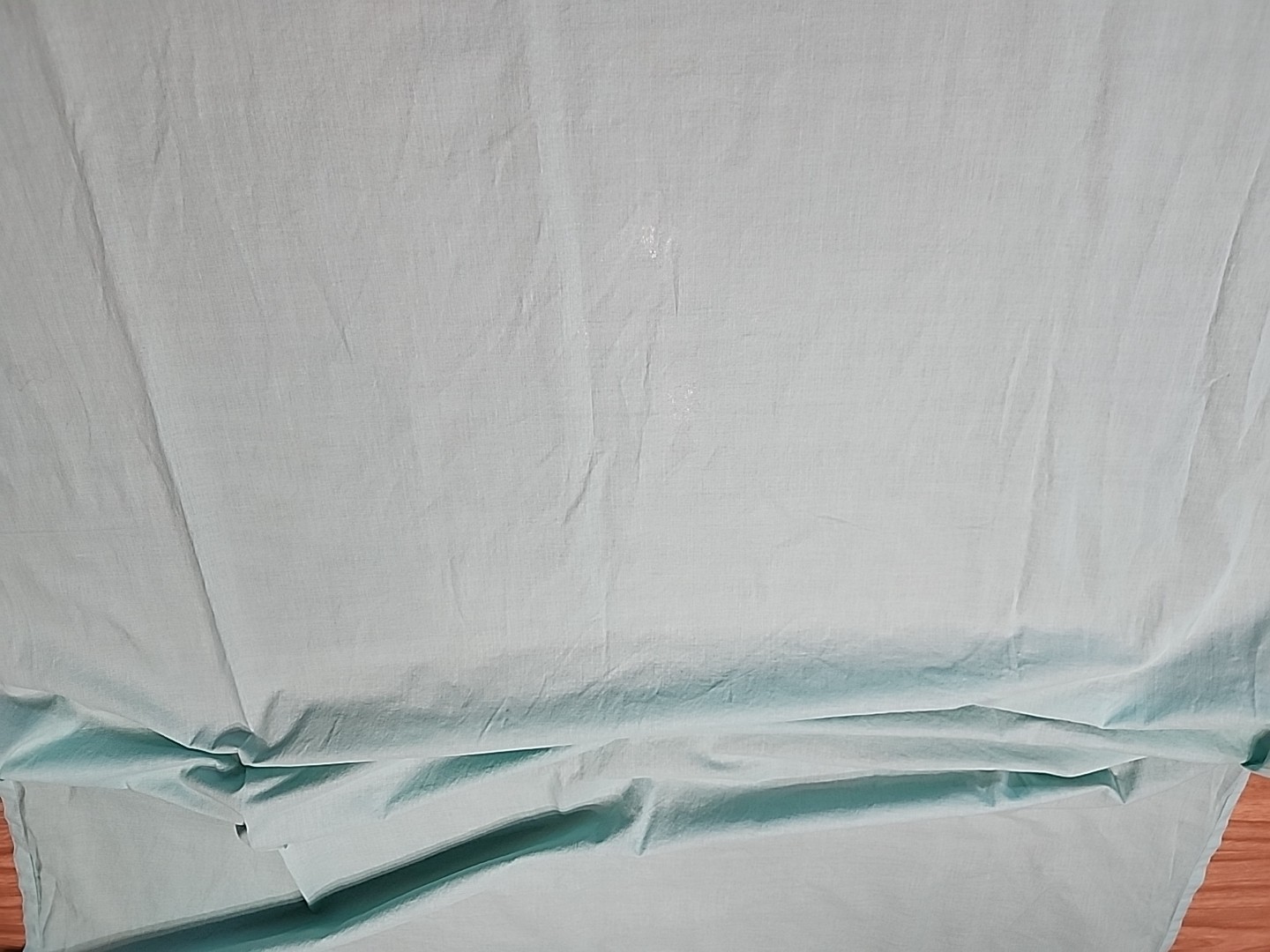 Pottery Barn Teen Curtain 40 X 84 Inches Tie To Aqua Teal Turquois 100% Cotton
