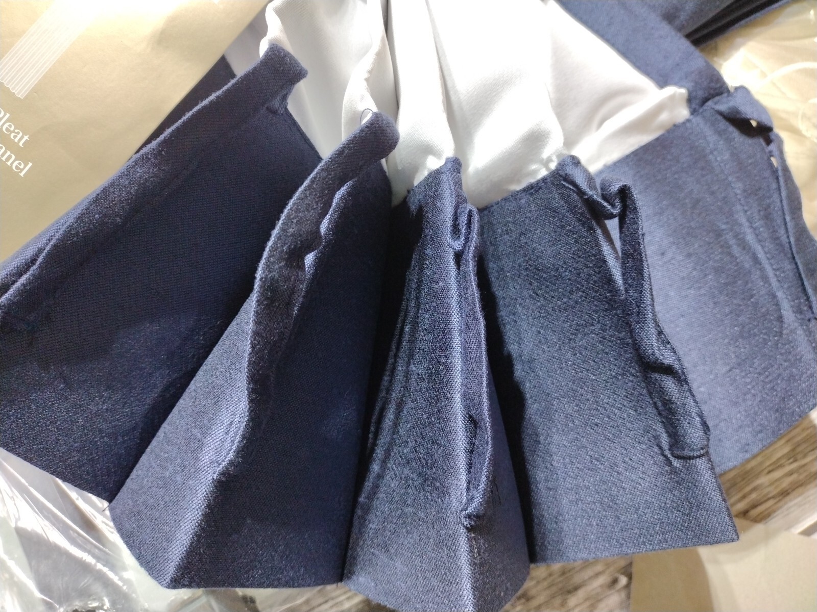 Royal Velvet, Pinch Pleat Back Tab Panel Supreme, 37.5″x84″ Dress Blue