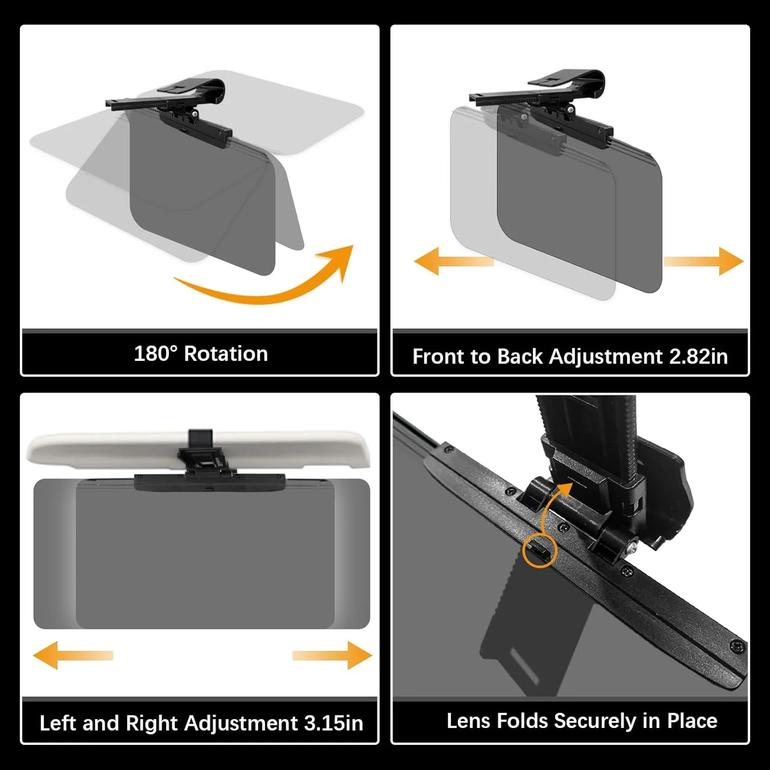Sun Visor Extender for Cars，Adjustable Car Visor Extender Sun Blocker(UV400) ，Po
