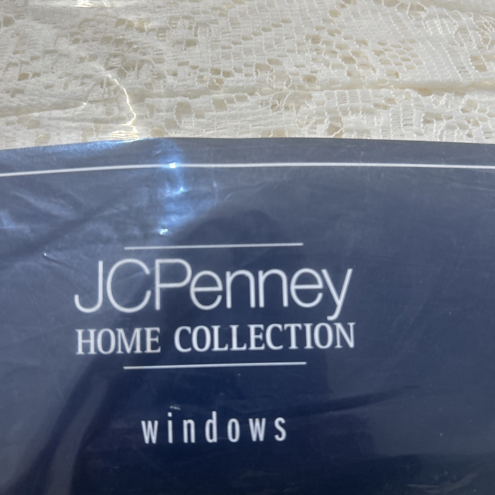 JCPenney The Home Collection Susan Lace Pantaloon Valance 58×16 Creamy Vanilla