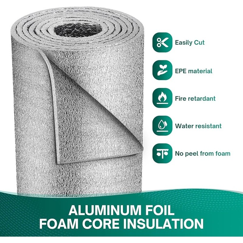 Reflective Window Insulation Kit Thermal Foil Tape Energy Efficient Heat Blocker