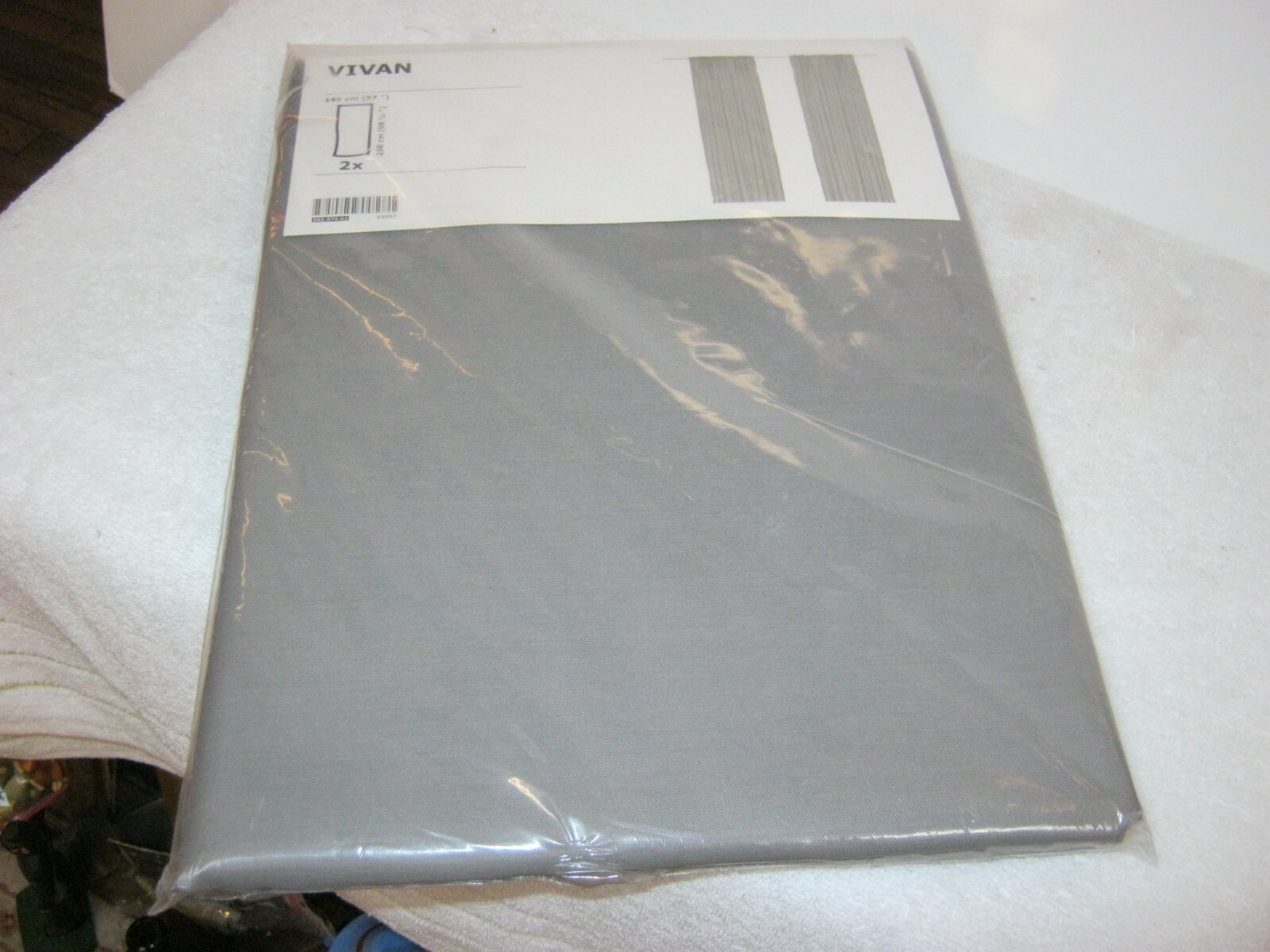 Ikea Vivan Curtain Sheers ” New ” In Package, Gray, 1 Pair, Must See