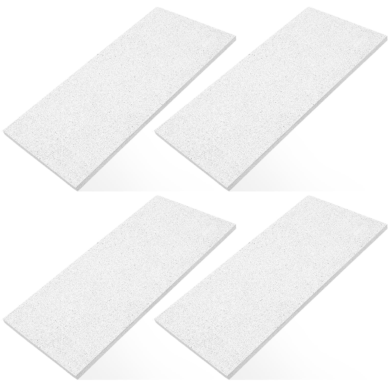 4 Pcs Fireplace Refractory Panels 11.75 x 21 x 0.5 Inches Baffle Board for Wo…