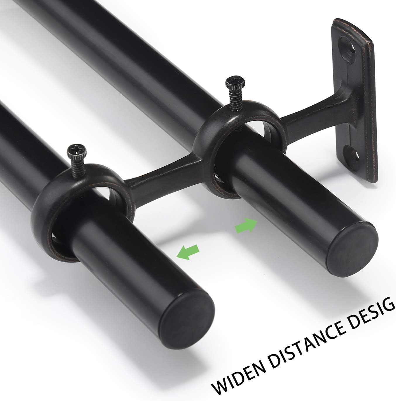 Double Curtain Rod Brackets For 1 Rod Mounted Rod Bracket