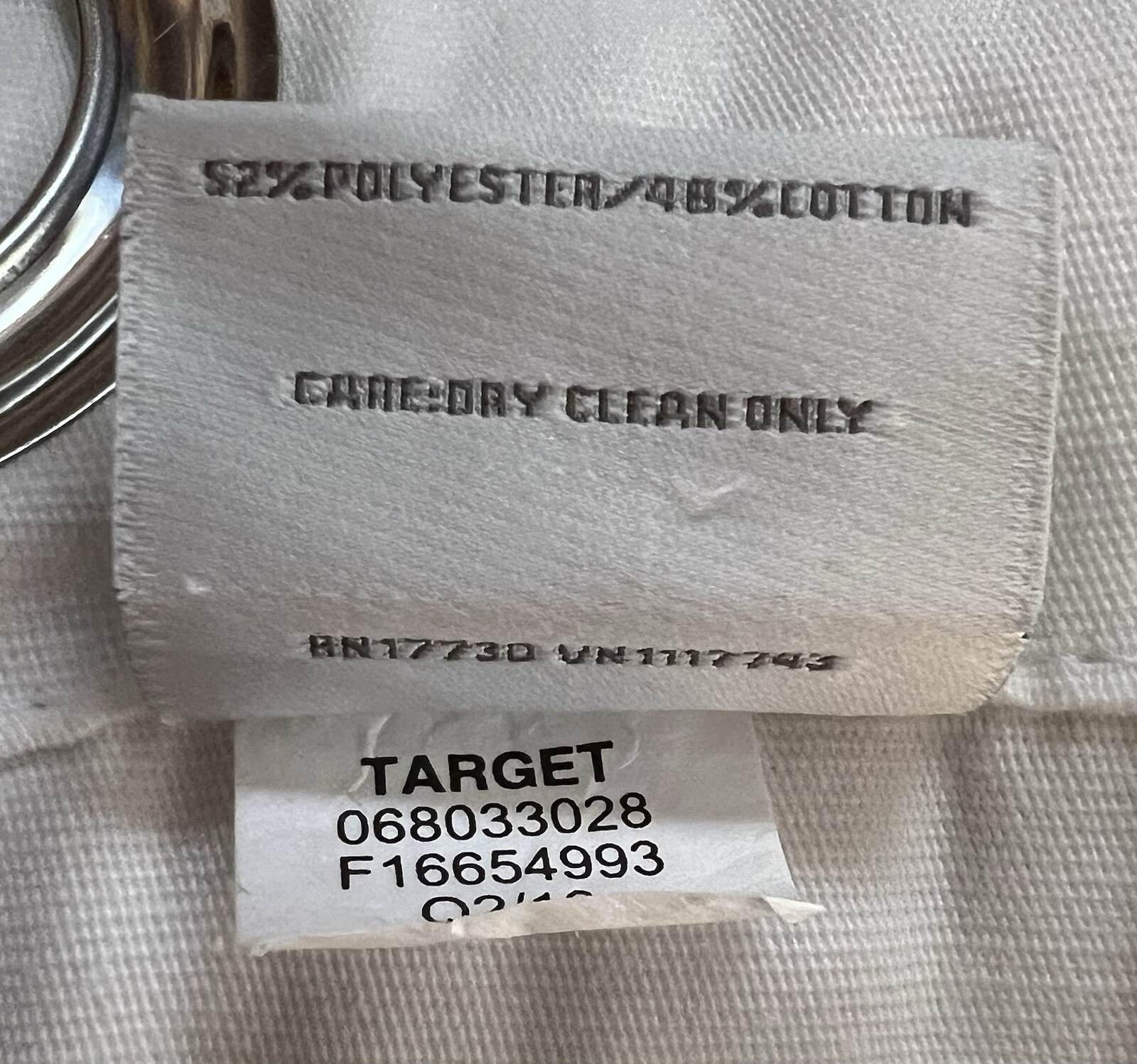 4 panels (2 pr) EUC white poly/cotton “Threshold” (Target brand) 81″Lx42″W each