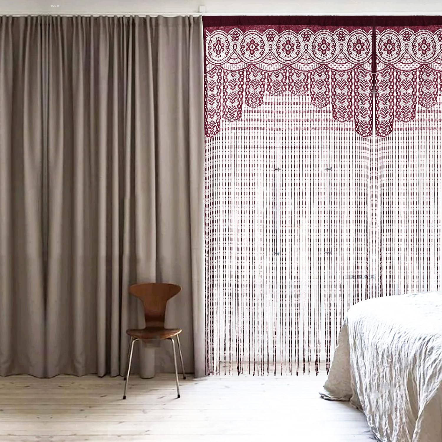 Beaded Curtain Door String Curtains for Doorways Tassels Beads Hanging Fringe Hi