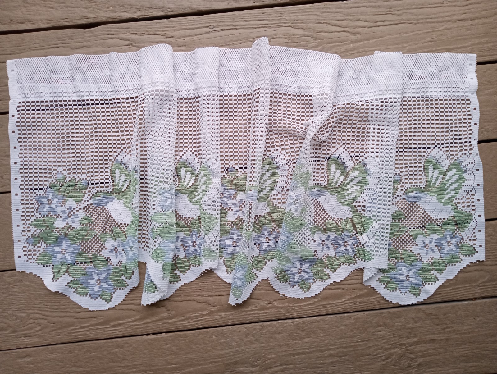 Vintage Valance Vintage Mesh LACE Valance Hummingbird Lace Valance Floral
