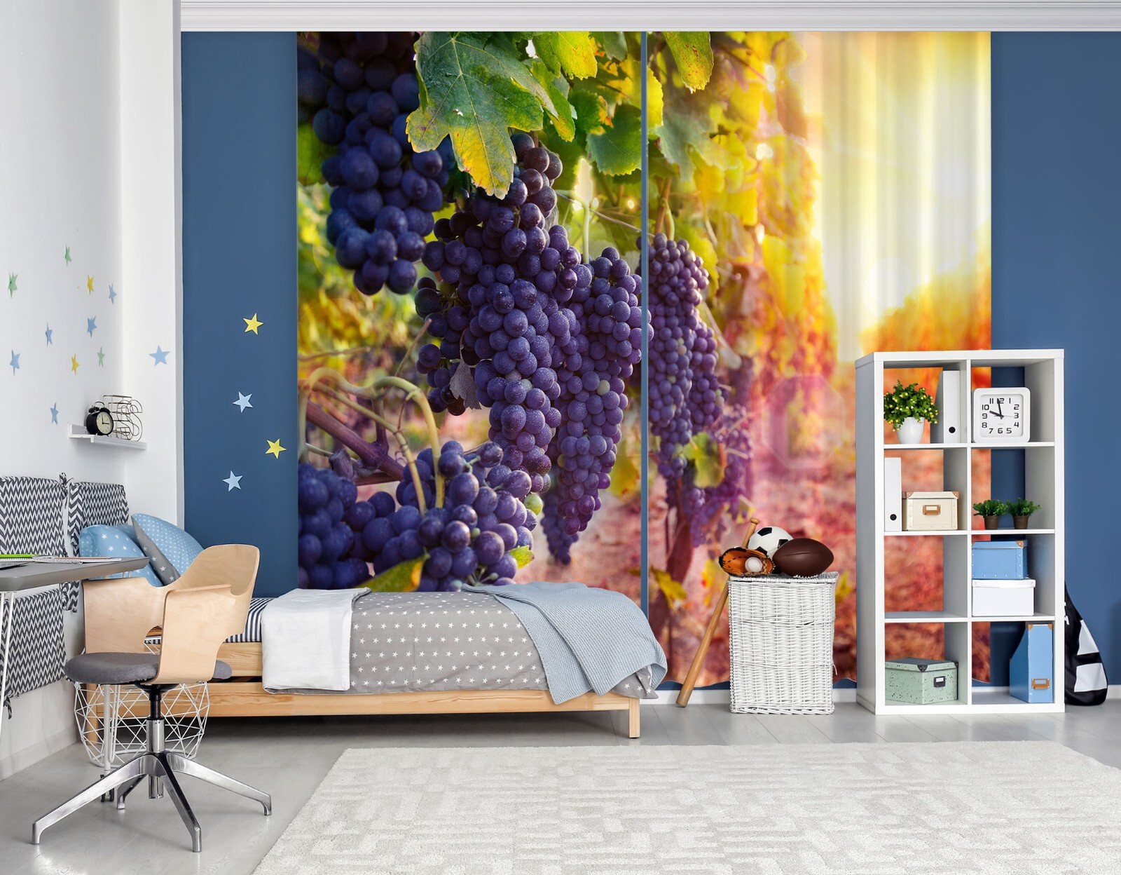 3D Vineyard Grapes A6202 Photo Curtain Window Blockout Fabric Amy 2024