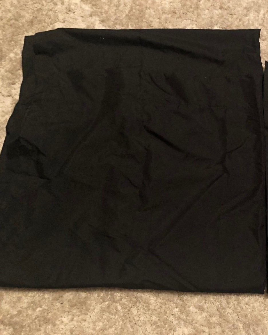 NEW DRAPE PANELS solid plain black YOUR ZONE 41″ X 84″ POLYESTER loops