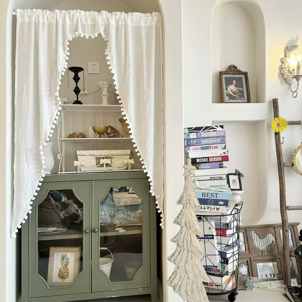 Kitchen Cabinet Half Curtain Valance Bedroom Window Doorway Decor Drape Curtain