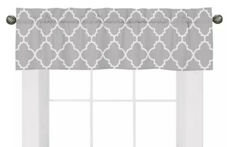 LINED WINDOW VALANCE 42X12 VINTAGE RETRO YELLOW DOTS MOVIE CANDY GUMMY CANDIES