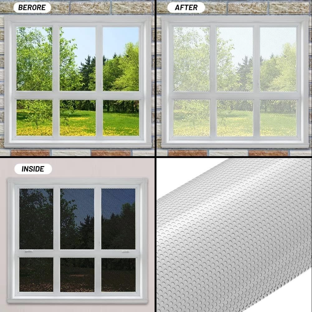 One Way Privacy Window Film,Perforated Vinyl Window Film,Self Adhesive Dotted…