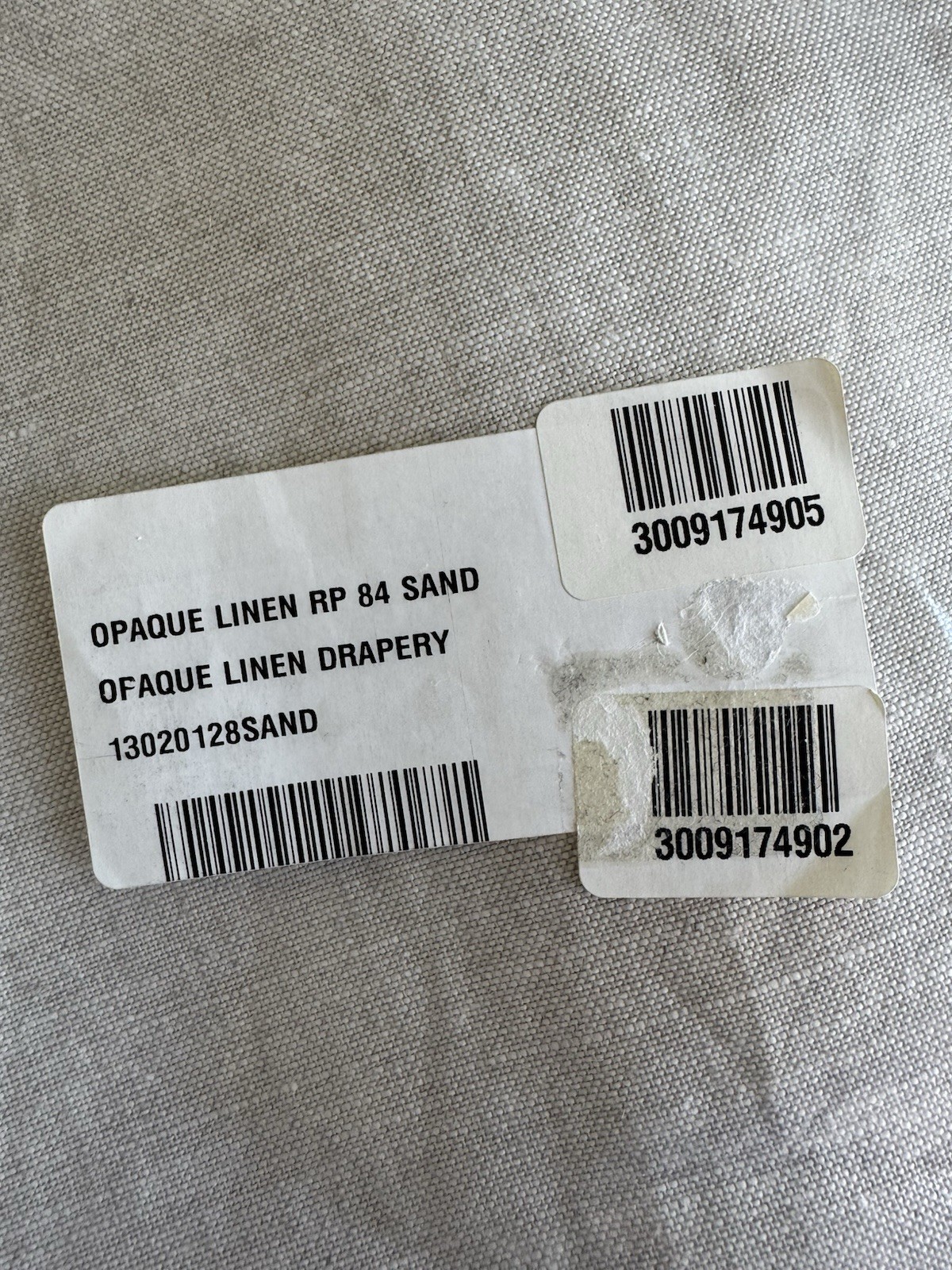 Restoration Hardware RH Belgian Opaque Linen Drapery 84″ Pair Color Sand NEW