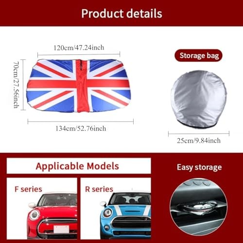 Front Windshield Sunshade for Mini Cooper Sun Retro Uion Jack G
