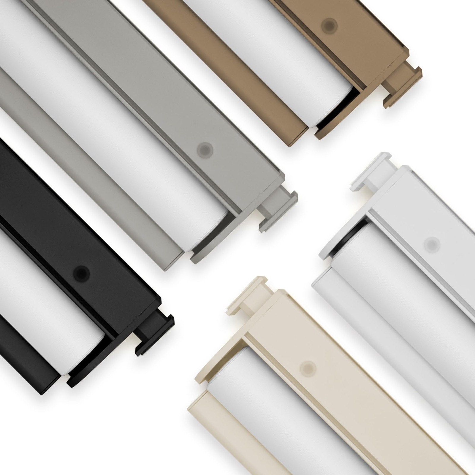 Hestia No Drill Cordless Blackout Roller Shades Screwless Waterproof Shower