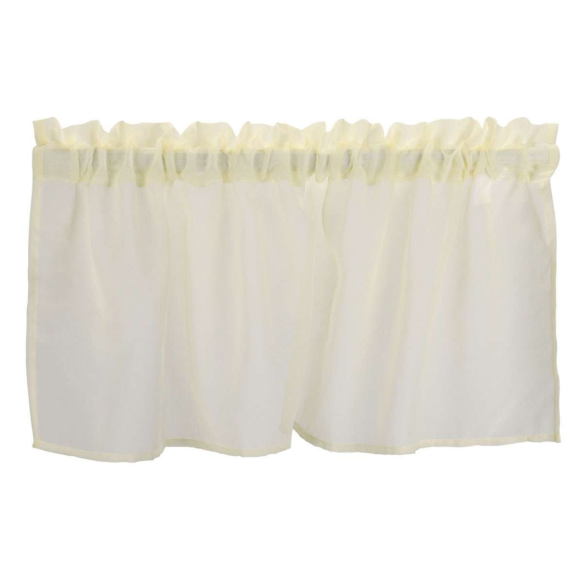52*18.1in Sheer Short Valance Curtain Window Treatment Tiers for Kitchen 1 Panel