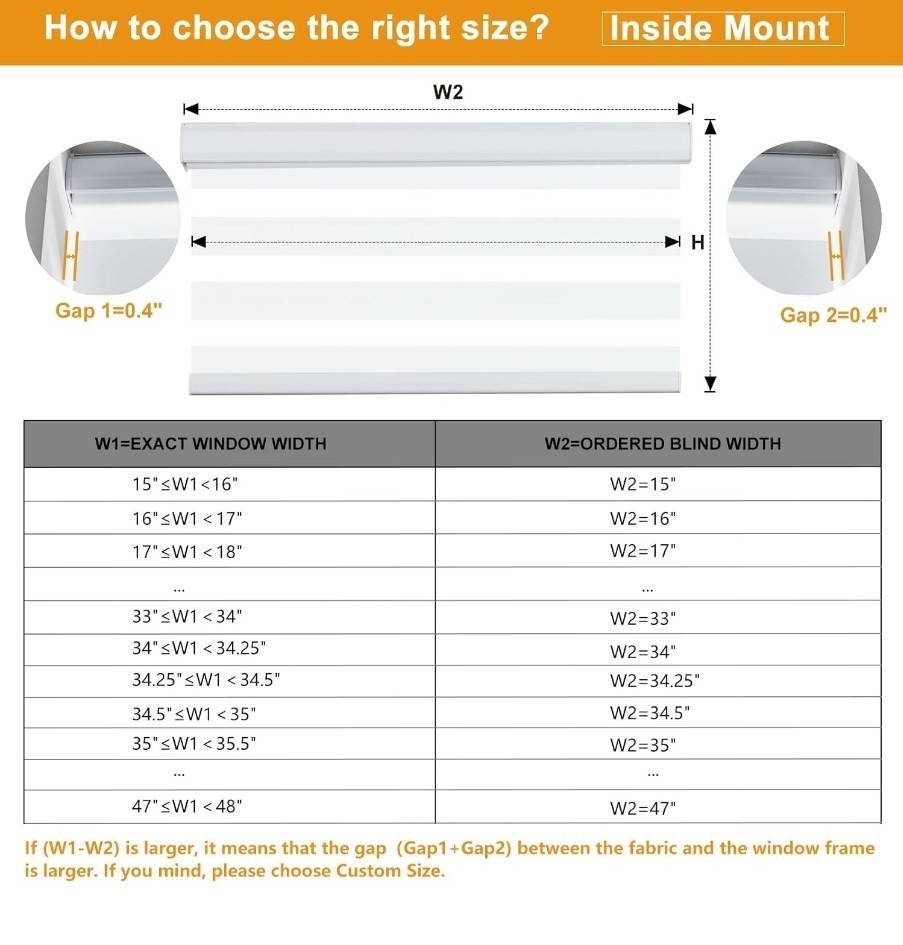 White 52″ x 72″ Cordless Zebra Blinds for Windows Light Filtering Day And Night