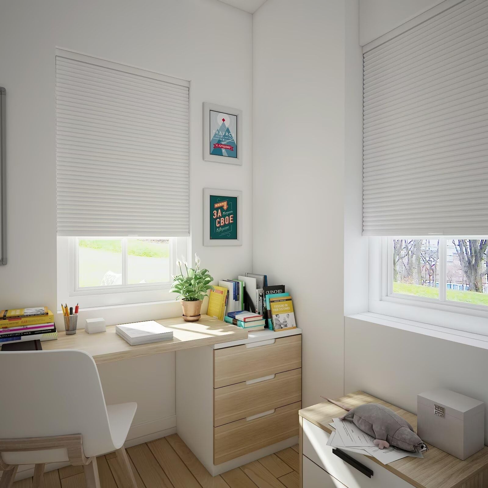 Cellular Blinds for Indoor Windows Doors Blackout Pull Down Shades Heat Light…