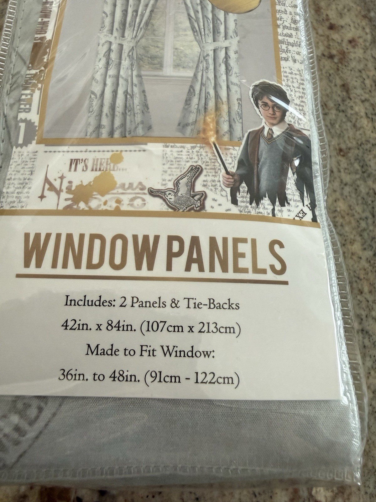 Harry Potter 2 Window Panels Forbidden Forest 42×84 Microfiber NEW