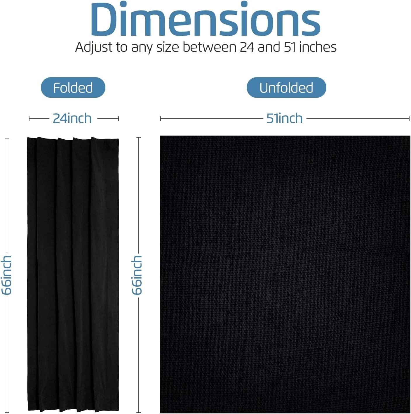 Blackout Curtain Portable Suction Cup Room Darkening Travel Shade