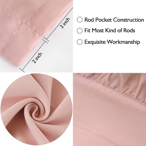2 Pack Pink Ruffle Window Valances – Handcrafted 42″W x 18″L (Pack of 2) Peach