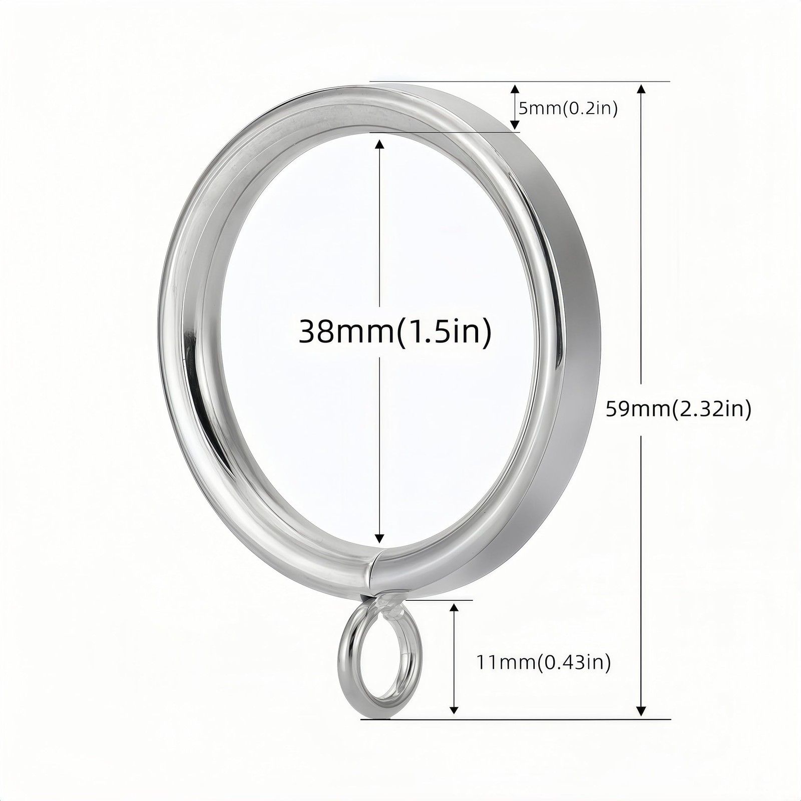 40 PCS 1.5 Inch HalfRound Satin Nickel Curtain Eyelets Fits 1.21.4 Inch