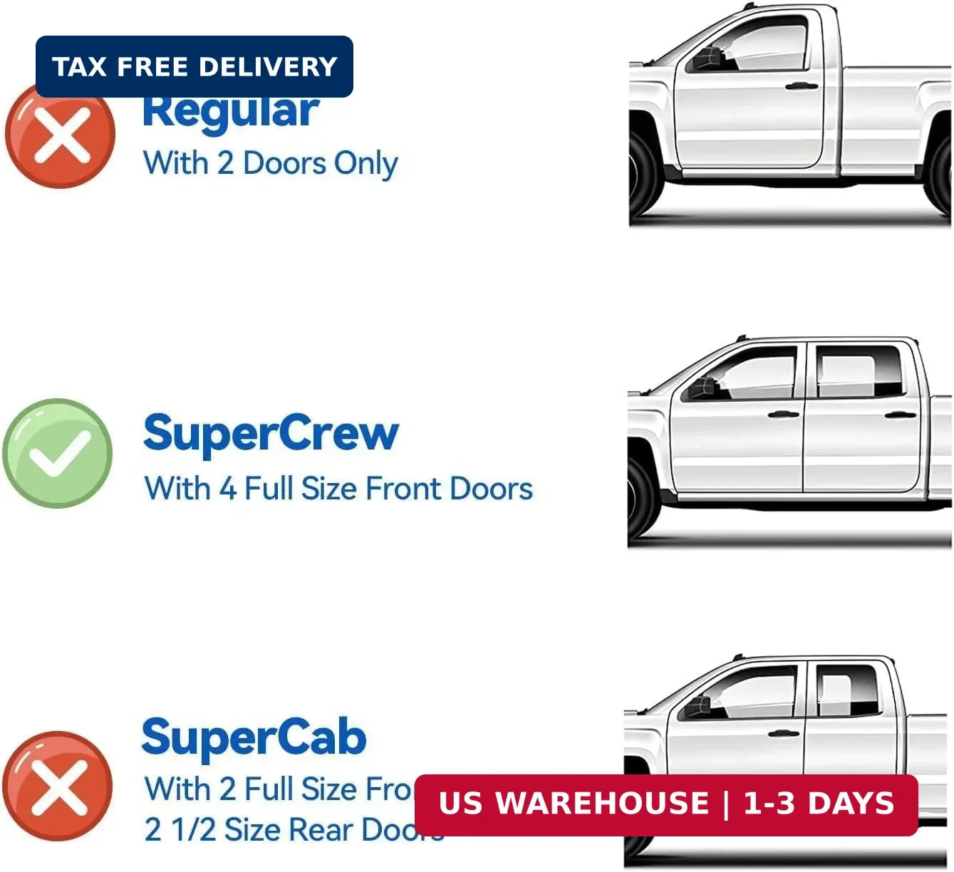 YQAUTEC Window Visors Rain Guards for 2015-2026 Ford F150 SuperCrew & 2017-2026