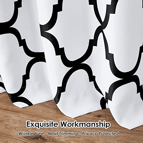 Moroccan Fashion Room Darkening 52″W x 45″L (Pack of 1) Off White/Black