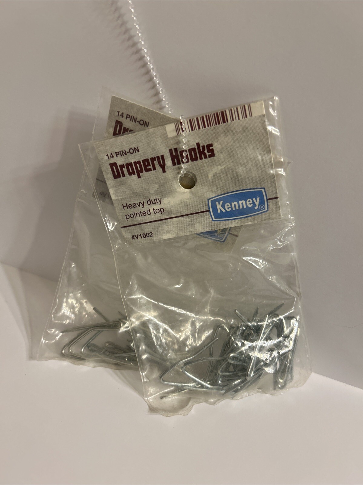 Kenney Mfg. Co. Drapery Hooks Heavy Duty Pointed Top – #V1002 2 Packs of 14