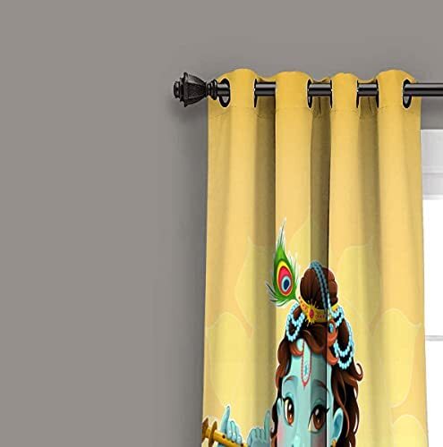 Imported Polyster 3D Digital Printed Door Curtain (4 x 7 feet )set of 2 pcs