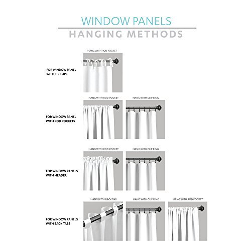 Burlap Knotted Tabtop Window Curtain Panel Pair 45″w X 84″l Dark L