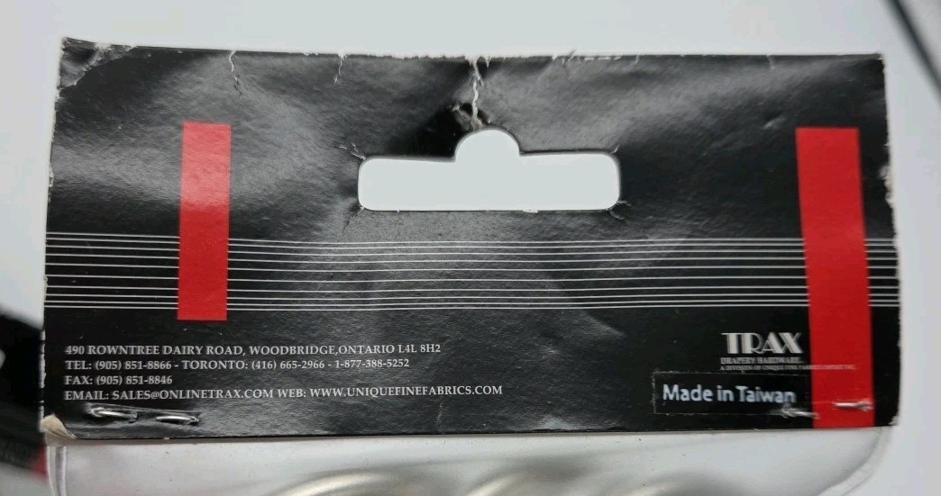 TRAX Drapery Decorative Rings Silver URG NB Inside 1.5″ Outside 1.97″ 10 Pack
