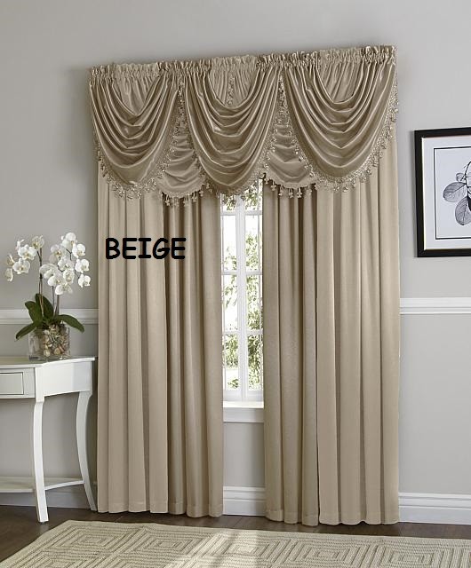 Hyatt Window Curtain & Valance Assorted Colors & Styles solid Colors NEW