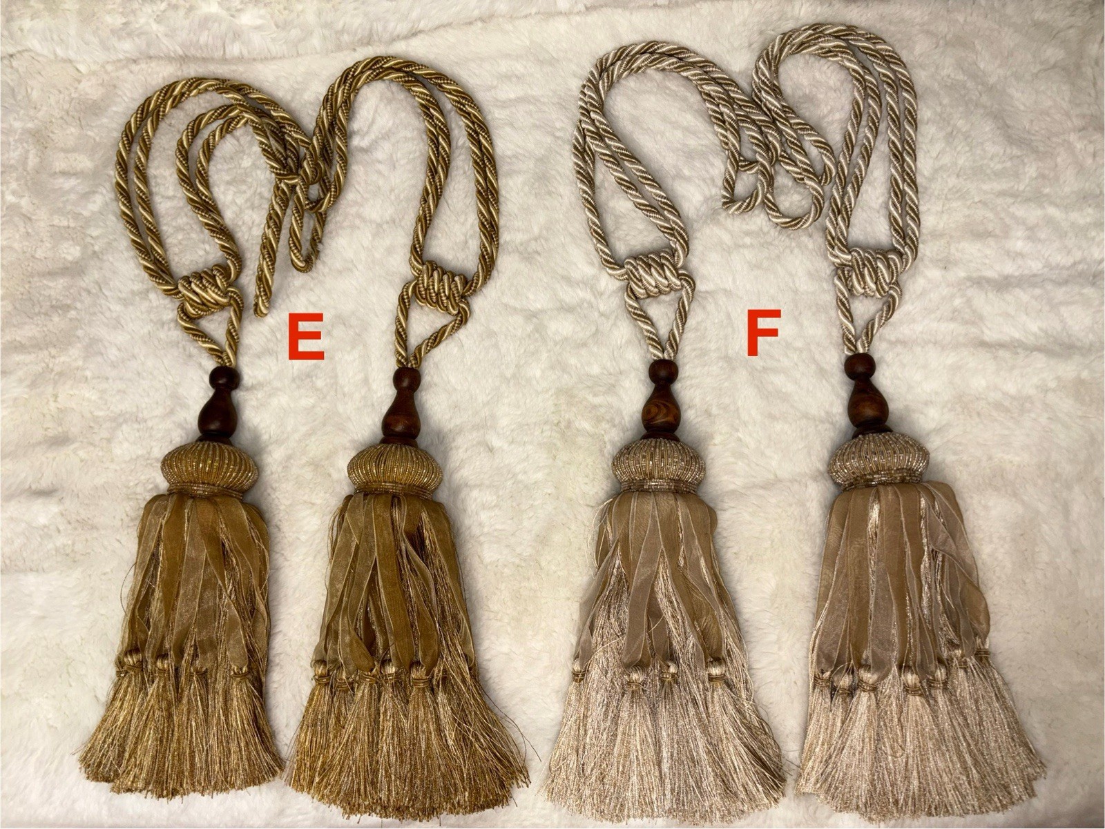 Curtain Drapery Tassel Tiebacks Different Styles & Colors NEW